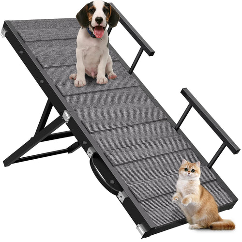 NovaPet Folding Dog Ramp for Bed & Couch — Adjustable Anti-Slip Steps for Senior & Small Dogs